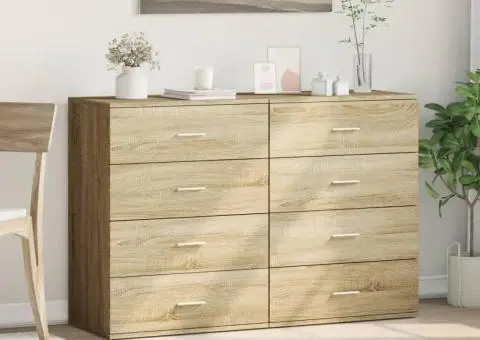 Dulapuri, 2 buc., stejar sonoma, 60x39x80 cm, lemn prelucrat - 3/5