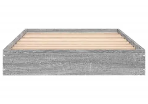 Cadru de pat, gri sonoma, 75x190 cm, lemn prelucrat - 4/5