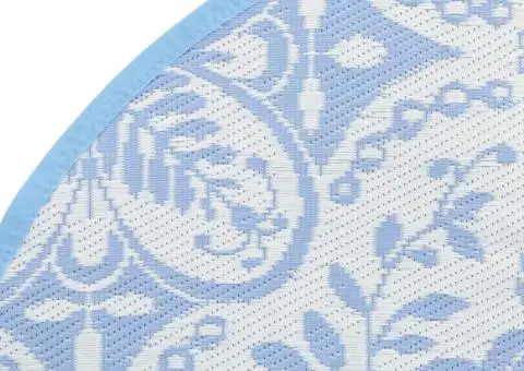 Covor de exterior, ARAKIL bleu, Ø120 cm, PP - 4/5