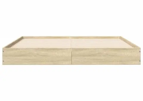 Cadru pat fără saltea stejar sonoma 140x200 cm lemn prelucrat - 4/5