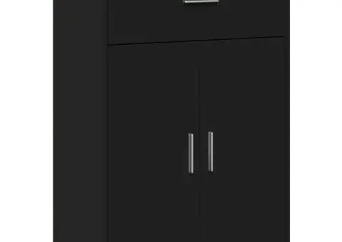 Dulapuri, 2 buc., negru, 60x30x84 cm, lemn prelucrat - 4/5