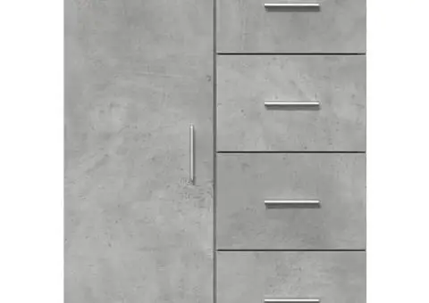 Dulapuri, 2 buc., gri beton, 59x39x80 cm, lemn compozit - 5/5