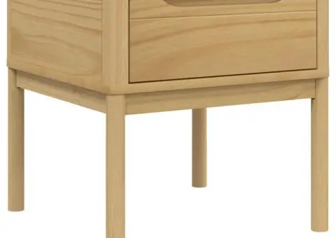 Măsuță de veioză FLORO maro ceară 55x55x54 cm lemn masiv pin - 2/5