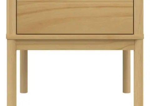 Măsuță de veioză FLORO maro ceară 55x55x54 cm lemn masiv pin - 5/5