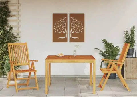 Set mobilier de grădină, 3 piese, lemn masiv de acacia - 1/5