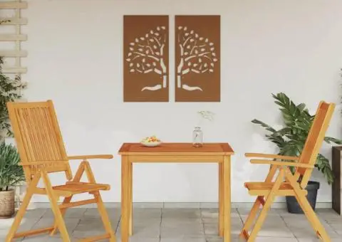 Set mobilier de grădină, 3 piese, lemn masiv de acacia - 1/5