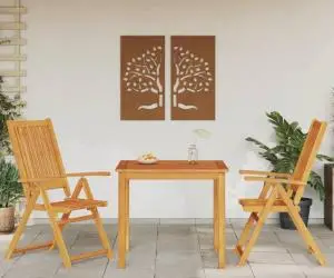 vidaXL Set mobilier de grădină, 3 piese, lemn masiv de acacia