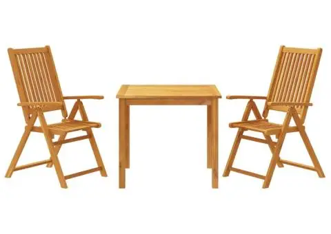 Set mobilier de grădină, 3 piese, lemn masiv de acacia - 2/5