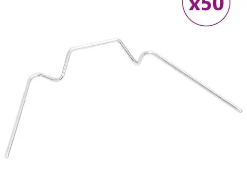 Cleme pentru seră 50 buc. oțel galvanizat tip W - 1/5