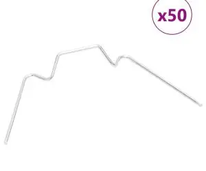 vidaXL Cleme pentru seră 50 buc. oțel galvanizat tip W