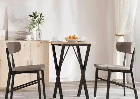 Picioare masă de sufragerie X-Frame 40x40x73 cm Oţel - 3/5