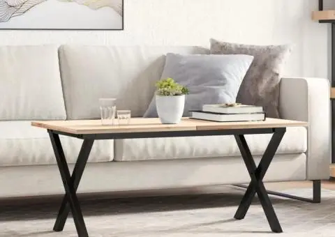 Picioare Măsuță de cafea X-Frame 90x30x43 cm Oţel - 1/5