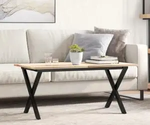 vidaXL Picioare Măsuță de cafea X-Frame 90x30x43 cm Oţel