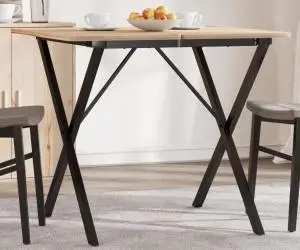 vidaXL Picioare masă de sufragerie X-Frame 70x70x73 cm Oţel