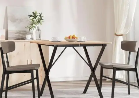 Picioare masă de sufragerie X-Frame 70x70x73 cm Oţel - 3/5