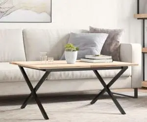 vidaXL Picioare Măsuță de cafea X-Frame 80x70x43 cm Oţel