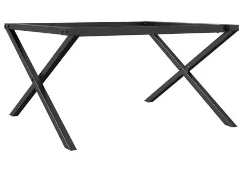 Picioare Măsuță de cafea X-Frame 80x70x43 cm Oţel - 2/5