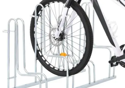 Suport de sine stătător pentru 4 biciclete, oțel galvanizat - 2/5
