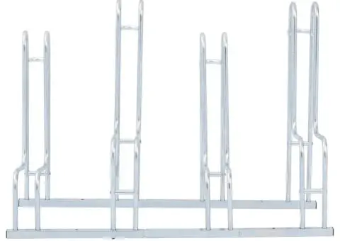 Suport de sine stătător pentru 4 biciclete, oțel galvanizat - 3/5