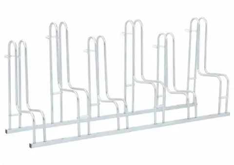 Suport pentru 6 biciclete de sine stătător, oțel galvanizat - 1/5