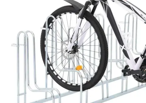 Suport pentru 6 biciclete de sine stătător, oțel galvanizat - 2/5