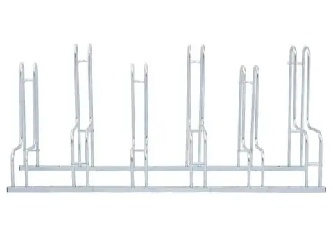 Suport pentru 6 biciclete de sine stătător, oțel galvanizat - 3/5