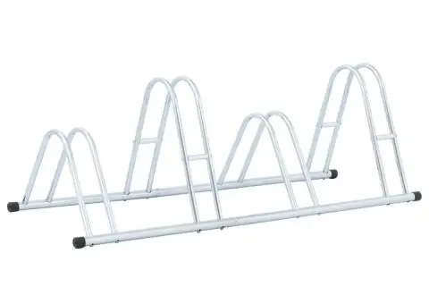 Suport de sine stătător pentru 4 biciclete, oțel galvanizat - 1/5
