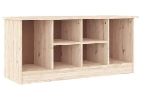Banchetă pantofar „ALTA” 100x35x45 cm, lemn masiv de pin - 2/5