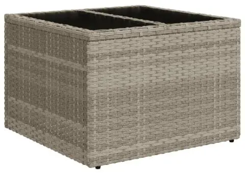 Set canapele de grădină cu perne, 7 piese, gri, poliratan - 5/5