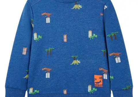 Bluzon pentru copii, albastru închis melanj, 92 - 1/5