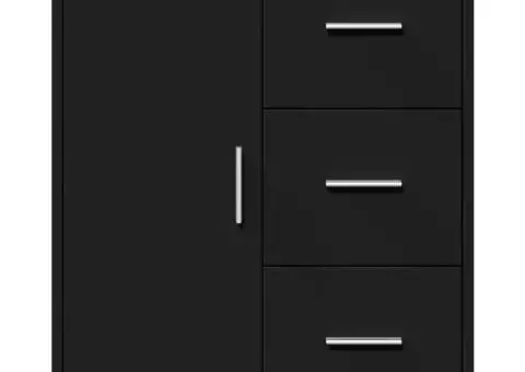 Dulap, negru, 60x31x70 cm, lemn prelucrat - 5/5