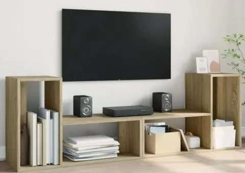 Dulap TV, 2 buc., stejar sonoma, 75x30x50 cm, lemn prelucrat - 1/5