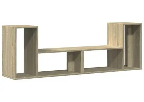 Dulap TV, 2 buc., stejar sonoma, 75x30x50 cm, lemn prelucrat - 2/5
