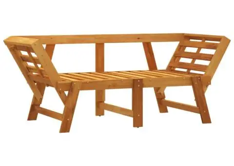 Bancă de grădină cu perne 2 în 1, lemn masiv de acacia - 5/5