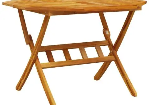 Set mobilier de grădină pliabil, 5 piese, lemn masiv de acacia - 3/5