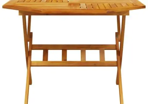 Set mobilier de grădină pliabil, 5 piese, lemn masiv de acacia - 4/5