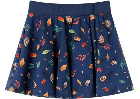 Fustă pentru copii, bleumarin, 116 - 1/5