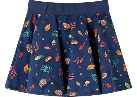 Fustă pentru copii, bleumarin, 116 - 2/5