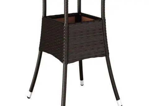 Set mobilier de grădină cu perne 5 piese maro poliratan&sticlă - 4/5