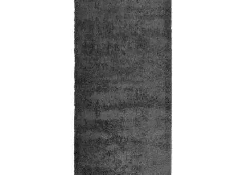 Covor pufos "PAMPLONA" cu fire înalte antracit modern 80x200 cm - 2/5