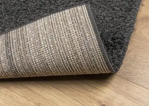 Covor pufos "PAMPLONA" cu fire înalte antracit modern 80x200 cm - 5/5