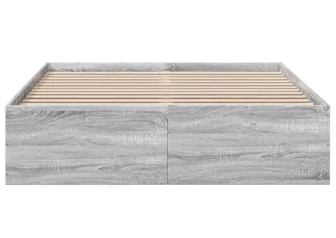 Cadru de pat, gri sonoma, 120x190 cm, lemn prelucrat - 4/5