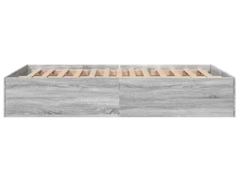Cadru de pat, gri sonoma, 120x190 cm, lemn prelucrat - 5/5