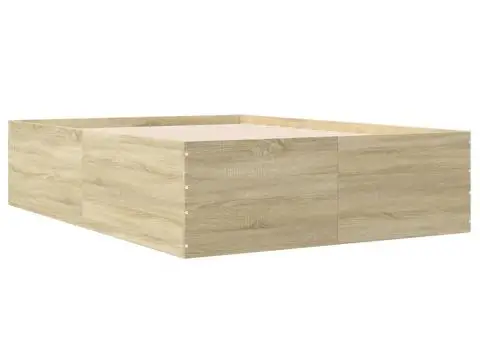 Cadru de pat, stejar sonoma, 140x200 cm, lemn prelucrat - 3/5