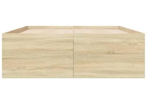 Cadru de pat, stejar sonoma, 140x200 cm, lemn prelucrat - 4/5