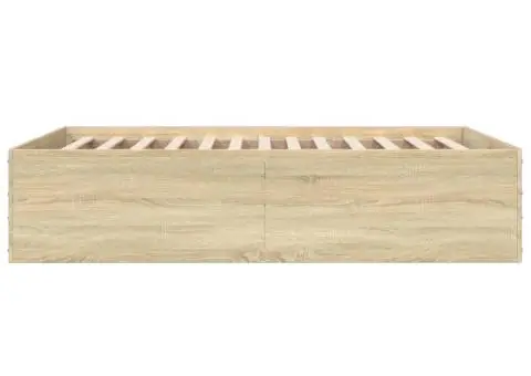 Cadru de pat, stejar sonoma, 140x200 cm, lemn prelucrat - 5/5