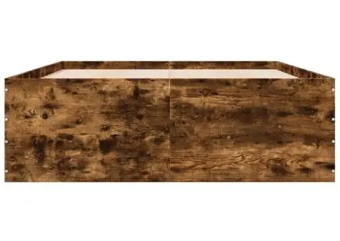 Cadru de pat, stejar fumuriu, 140x200 cm, lemn prelucrat - 4/5