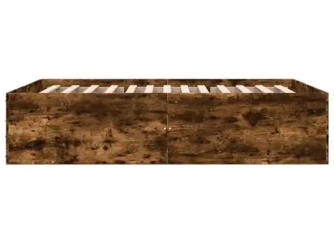 Cadru de pat, stejar fumuriu, 140x200 cm, lemn prelucrat - 5/5