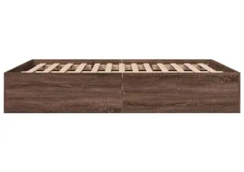 Cadru de pat, stejar maro, 150x200 cm, lemn prelucrat - 5/5