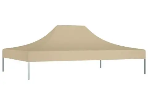 Acoperiș pentru cort de petrecere, bej, 4,5 x 3 m, 270 g/m² - 3/5